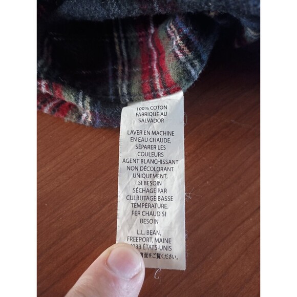 LL Bean Flannel Shirt Mens Medium Plaid Long Sleeve Colorful 228061 Traditional - Picture 3 of 10